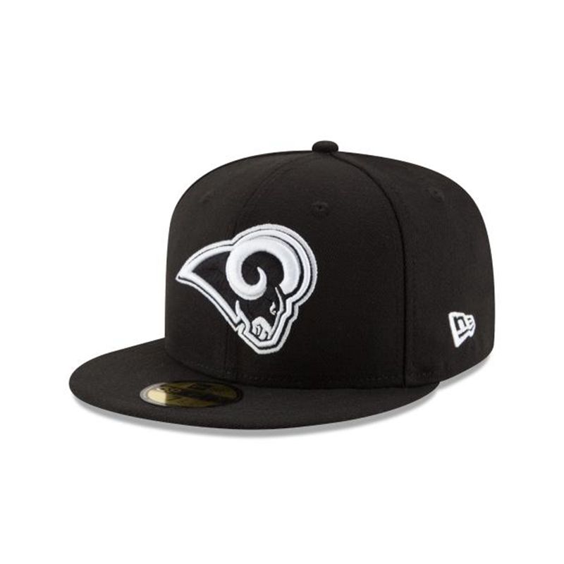 NFL Los Angeles Rams 59Fifty Fitted (YDO6966) - Black New Era Caps